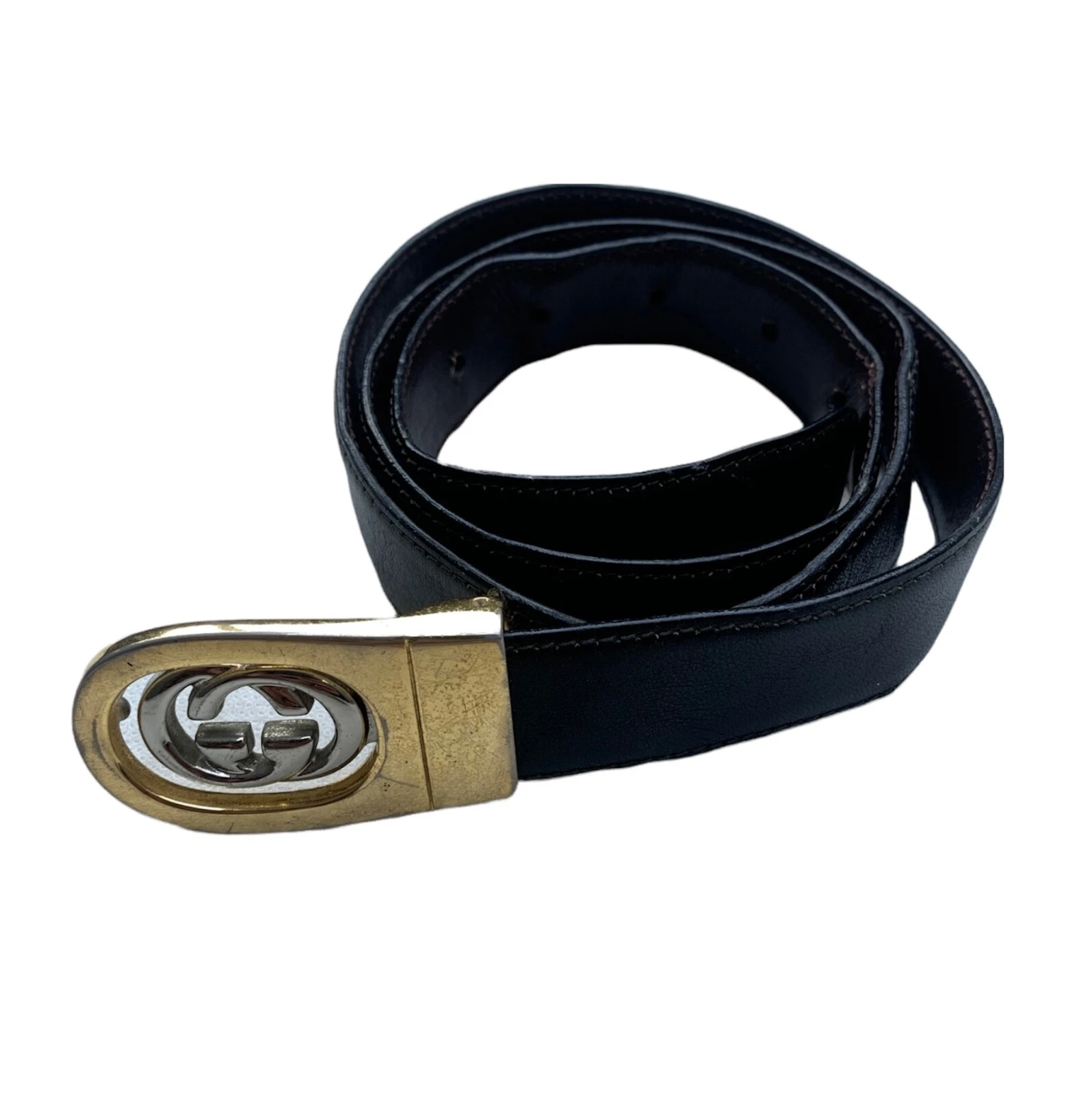 Ceinture Vintage GUCCI Femme Authentique Boucle Interlook