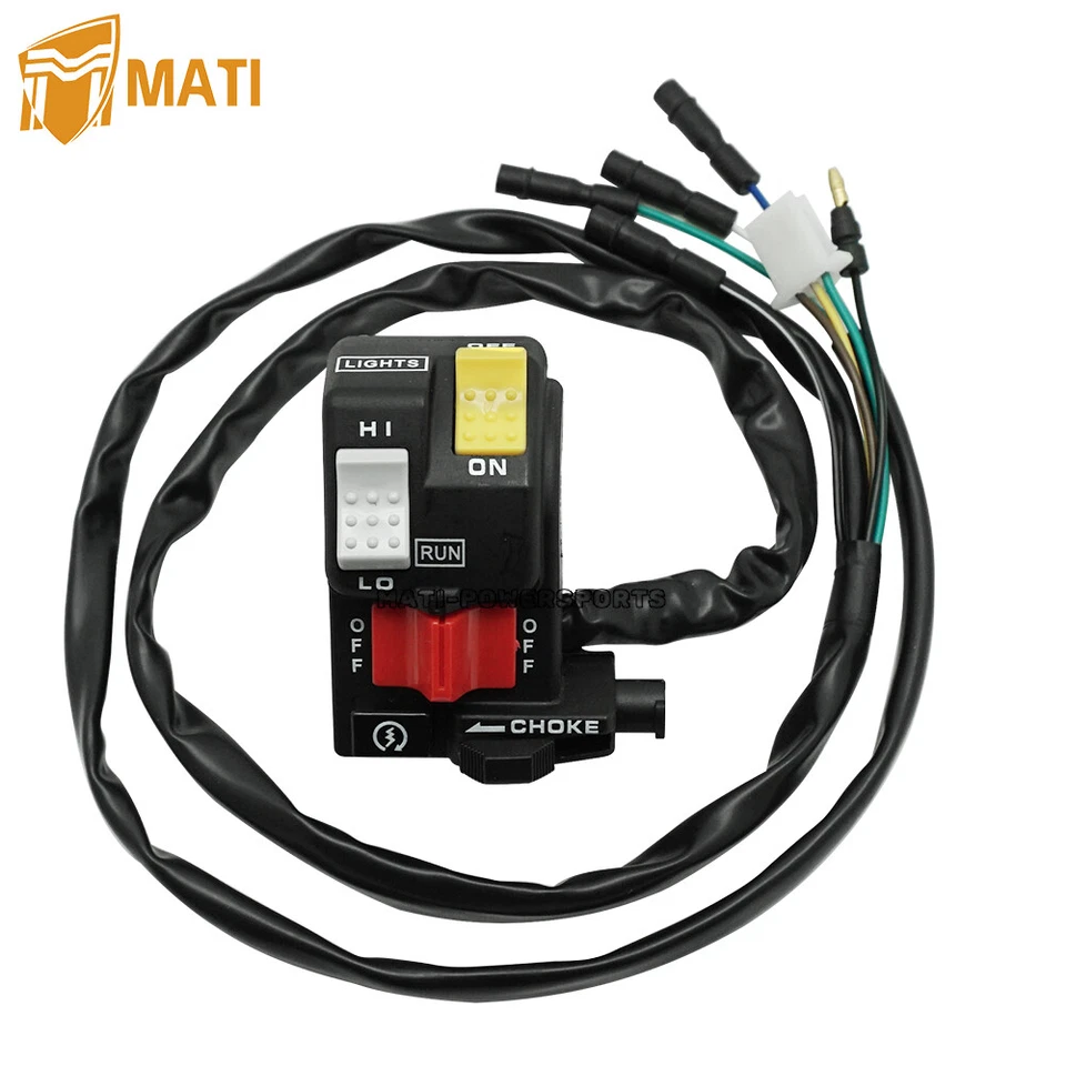 Handlebar Switch Start Kill Stop Button Headlight for Honda FourTrax 300 TRX300 - Image 3 of 4