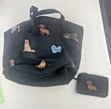 Dog Themed Tote Bag - Scottie, Golden, Bulldog, Beagle, Dachshund - 16 x 11 x 5"