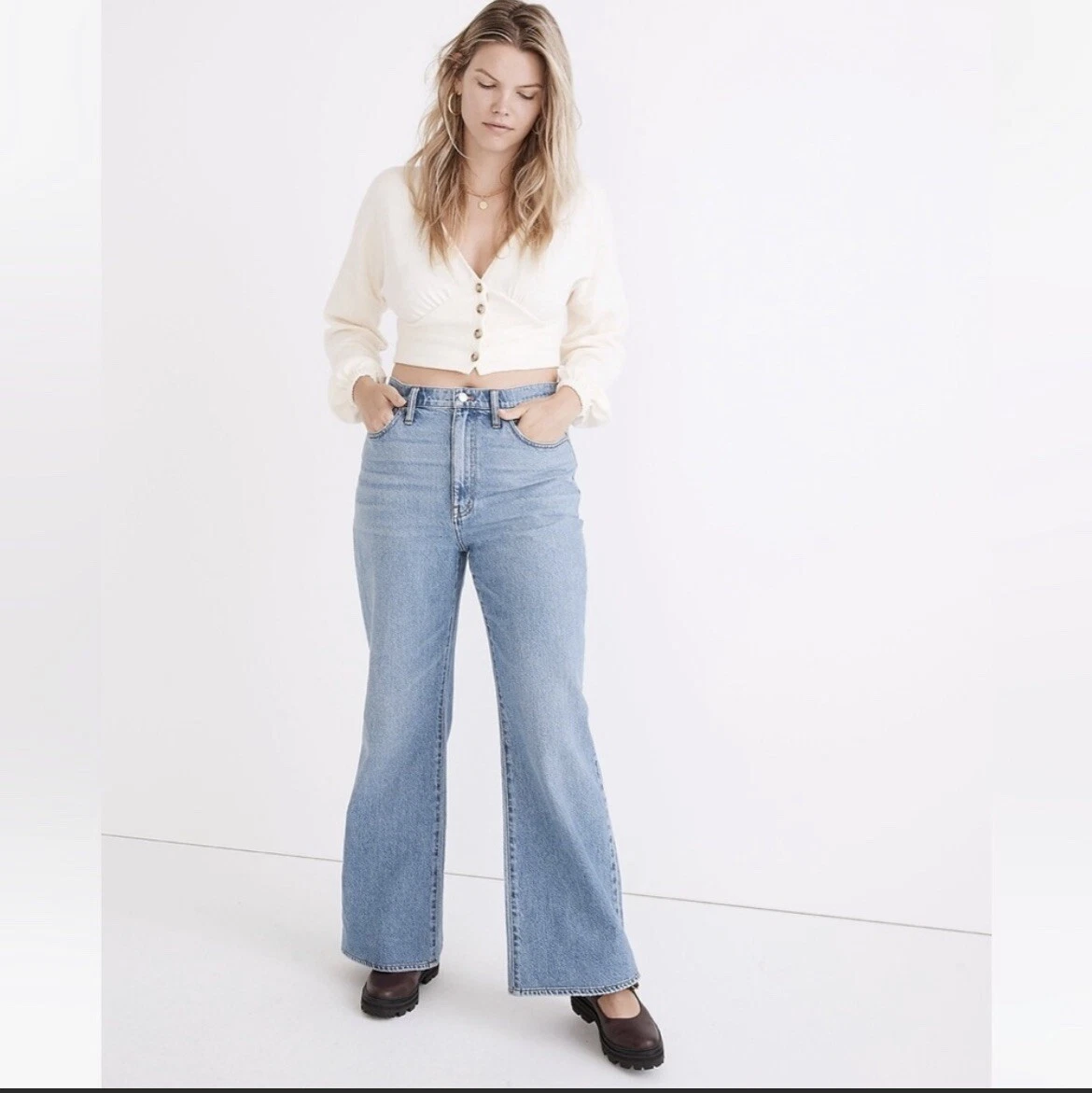 NEW Madewell 30W Baggy Flare Jeans Cantwell Wash $98