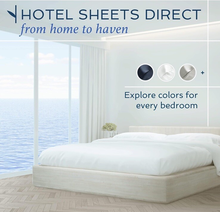 Hotel Sheets Direct Duvet Cover Bed Linen Set, 3 -Piece Queen, White 