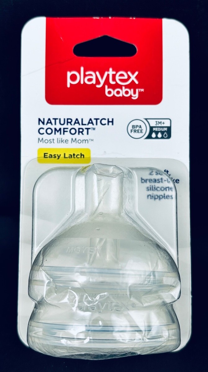 Playtex Baby NaturaLatch Nipple - Slow Flow - 2 Ct | Trusted Brand For Natural Feeding | Buy Now With Express International Delivery