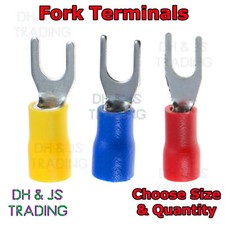 Insulated Crimp Terminals Electrical Wire Connectors Spade Ring Butt Fork Bullet