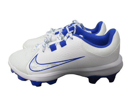Nike Hyperdiamond 4 Pro MCS Womens Sz 7.5 White Blue Softball Cleats FZ0921-101
