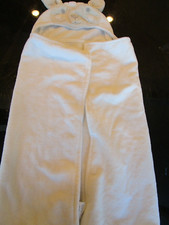 POTTERY Barn Kids hooded bath towel lamb mono Marylou New
