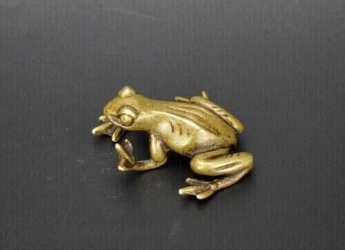 Chinese Pure brass frog small statue - Picture 1 of 6