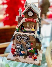 11.5" Battery Operated LIGHTED MUSICAL SANTA'S TOY FACTORY Christmas 2530740 NEW