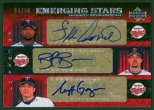 2007 UD Premier FRANCISCO LIRIANO MATT GARZA Emerging Stars Triple Auto SP #/50
