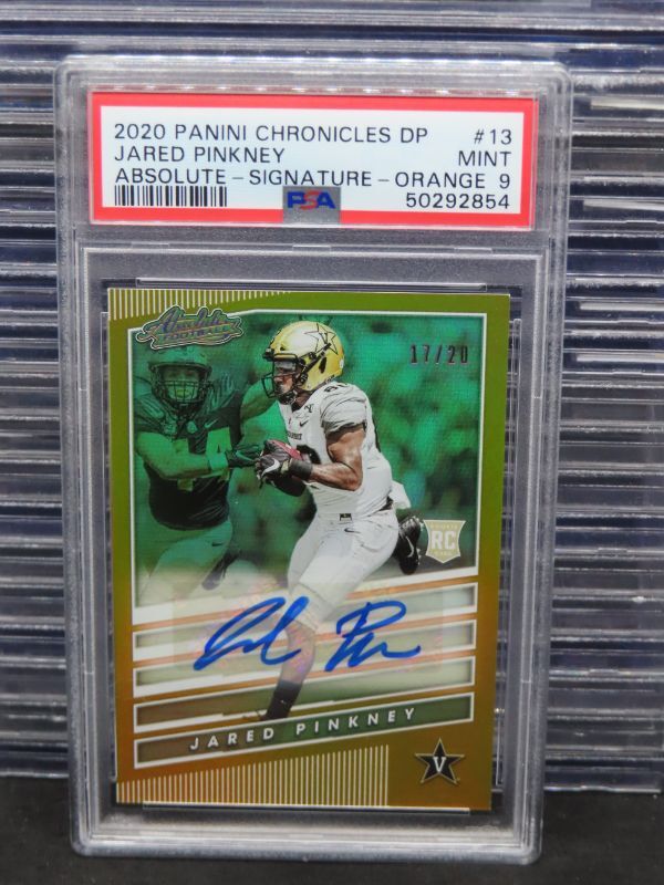 Jared Pinkney Panini Chronicles Draft Picks Absolute Rookies Spectrum #13 Signature-Orange