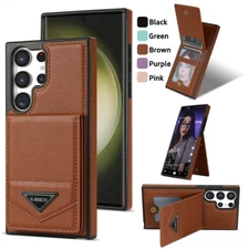 For Samsung Galaxy S25 S24 S23 S22 S21S20 Leather RFID Blocking Card Wallet Case