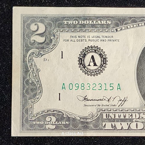 $2 DOLLAR BILL, Boston. Alaska 13c Stamp, Georgetown, CT. T8246 - Picture 3 of 10