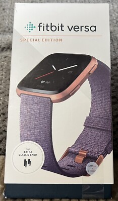Fitbit Versa S.E Smart Watch Rose Gold With Lavender & Pink Bands (S & L)