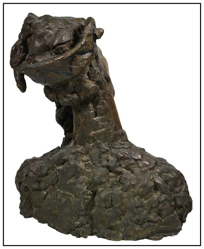 Miriam Brofsky Original Bronze Sculpture Bust of Nijinsky Signed Portrait Art - Picture 5 of 6