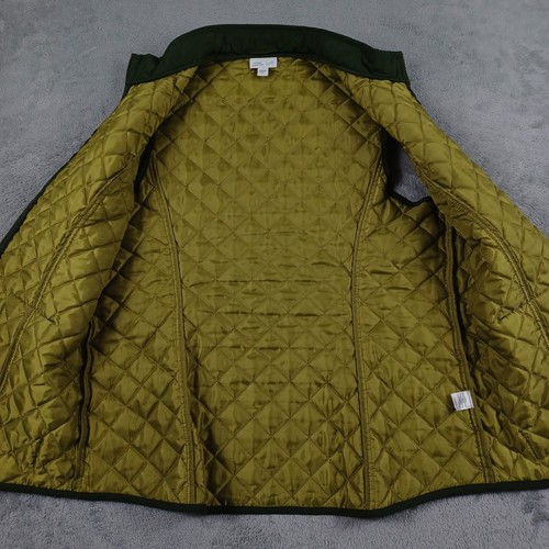 J Jill Vest Womens Medium Green Heritage Quilted Pockets Preppy Modern - Picture 4 of 8