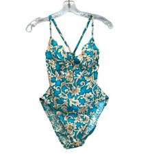 Vintage 80's Via Marina Once Piece Bathing Suit Size 12
