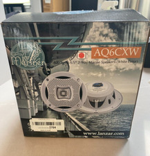 New Lanzar AQ6CXW Pair 400 Watts 6.5'' 2-Way Marine Speakers White Color Pair