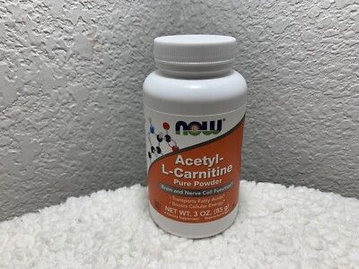 Now Foods Acetyl-L-Carnitine 3 oz 85 g GMP Quality Assured, Vegan, Vegetarian
