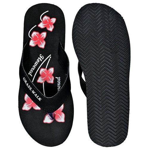 Flip Flops Women's Sandals Flat Black Slippers Beach Water Classic PVC Non-Slip - Picture 6 of 7