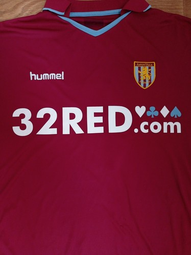 2006 Aston Villa #6 Gareth Barry Soccer Jersey Men's XL Football 32Red Hummel - Picture 3 of 6