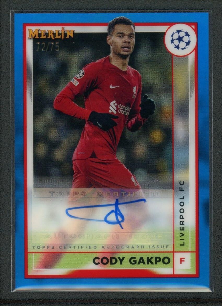 Topps Merlin キャラガー 直筆サイン Auto 世界150枚限定 2023 CODY GAKPO 72/75 AUTO TOPPS MERLIN UEFA CHAMPIONS