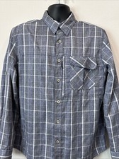 Wrangler Outdoor Shirt Mens M Regular Fit Vented Long Sleeves - Blue