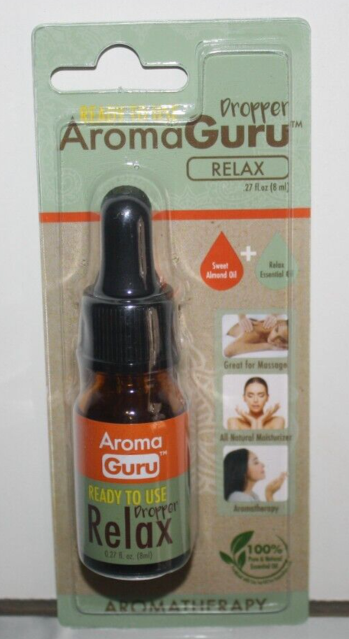 Aroma Guru Relax Essential Oil Aromatherapy Dropper .27 oz 8 ml Bottle NIP eBay