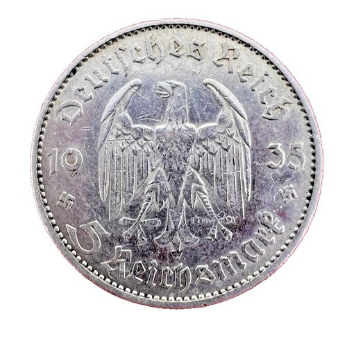 1935 Germany 2nd President Paul von Hindenburg Silver German 5