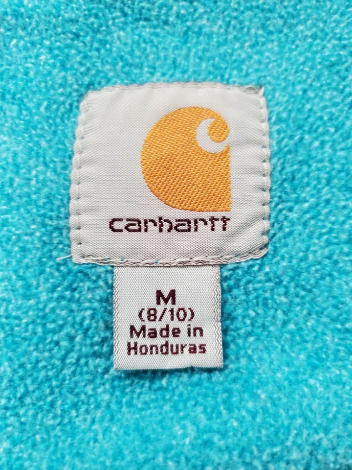 Chaqueta polar con capucha Carhartt para niña talla mediana (8/10) turquesa MEDIDA bonita Foto 3 de 4