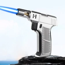 Kitchen Gas Metal Lighter Windproof BBQ Cooking Jet Torch Turbine Gun