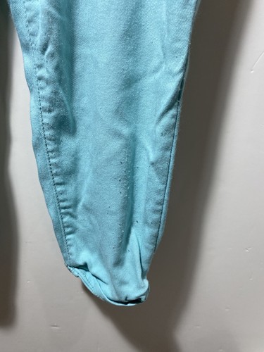 Jessica Simpson Rolled Skinny Capris Kids Girls Size 10 Teal Blue Green Pull On - Picture 3 of 12