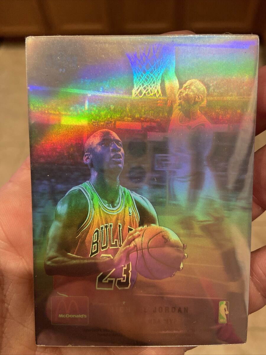 1992-93 Michael Jordan McDonalds Sticker Hologram. Upper 1992-93 Michael Jordan McDonalds Sticker Hologram. Upper