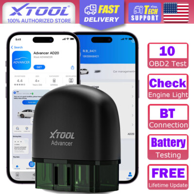 XTOOL AD20 BT Car OBD2 Scanner Full System Diagnostic Tool Fault Code Reader NEW