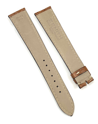 Genuine Zenith 19mm x 16mm Brown Alligator Leather XL Watch Band