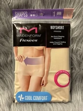 Maidenform Flexees Shapewear Womens Size Large Beige Stretchy Shaping Boyshort