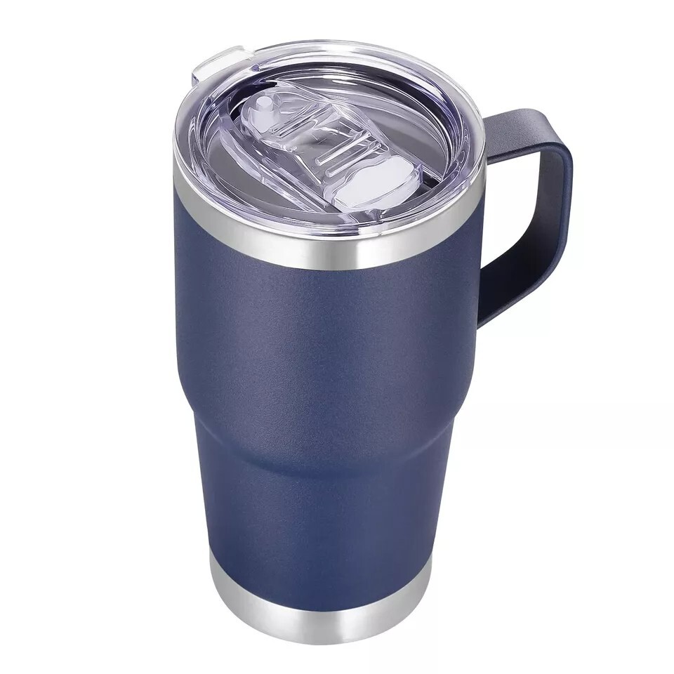 20 Oz Stainless Steel Tumbler With Handle Metal Insulated Coffee Travel Mug  With | eBay