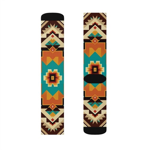 All Over Print Adult Socks Southwestern Navajo Pattern Aztec Native American - Picture 5 of 9