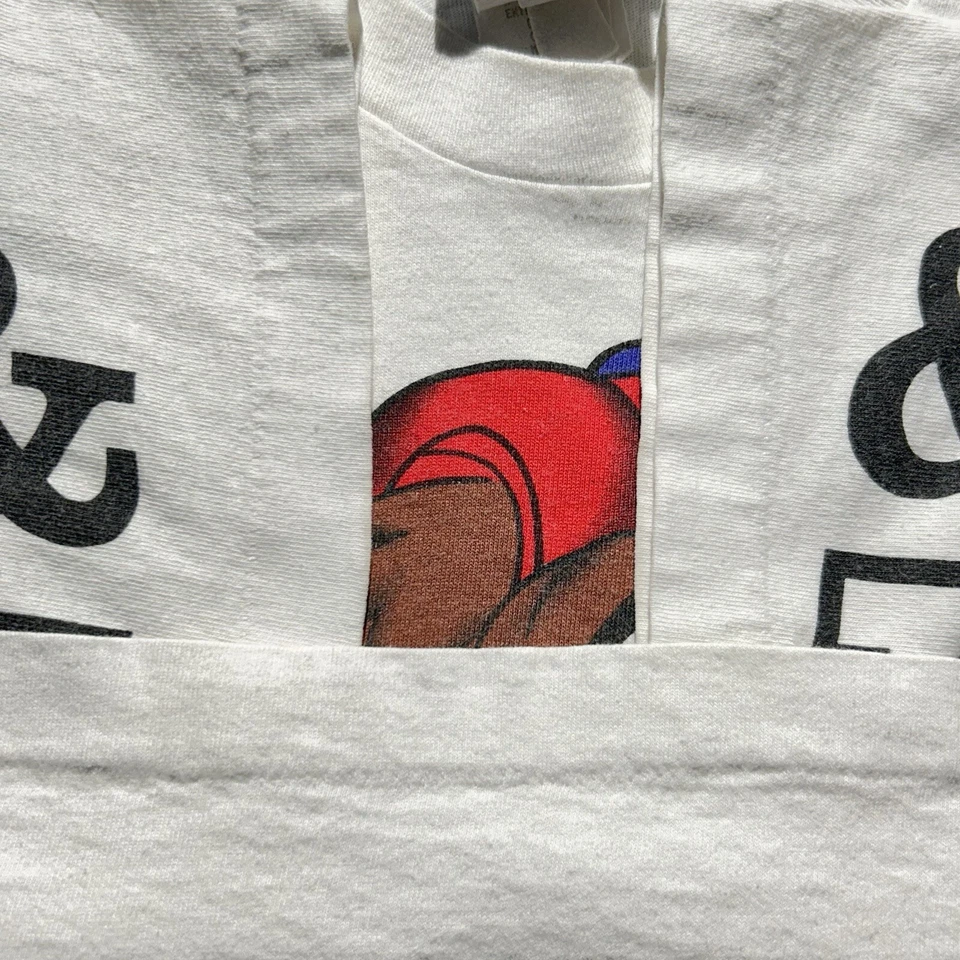 Camisa vintage 1992 Jerry Leigh Taz estampada por todas partes para hombre talla grande blanca  Foto 2 de 4