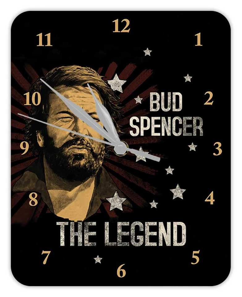 BLECHWAREN FABRIK BRAUNSCHWEIG GMBH Bud Spencer The Legend - Wanduhr aus Blech 20 x 25 cm KUB02
