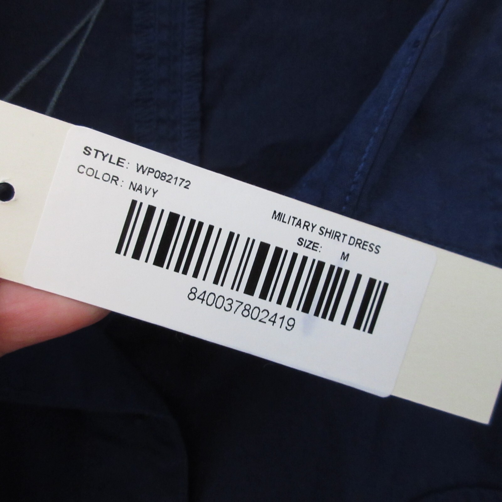 Alex Mill Military Shirt Dress Women Medium Blue Utilitarian Pocket Oversize NWT