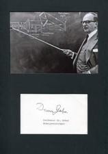 PHYSICIST Dennis Gabor NOBEL PRIZE autograph, signed card mounted
