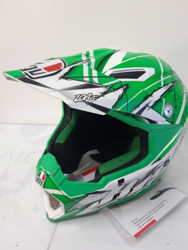 AGV ax8 evo casco cross enduro motard nuovo taglia XS grafica verde | eBay
