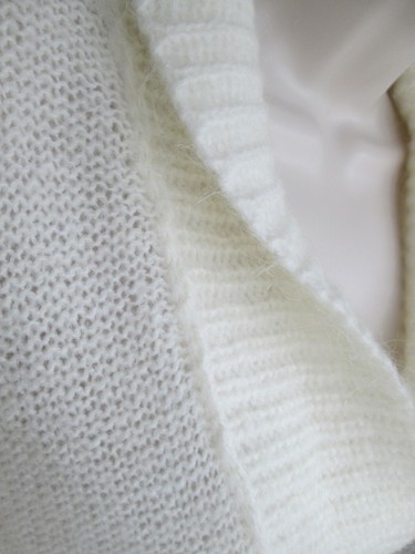 J.Crew Womens Lovely Ivory Mohair Wool Blend Shawl Collar Sweater XS to S - Picture 3 of 4