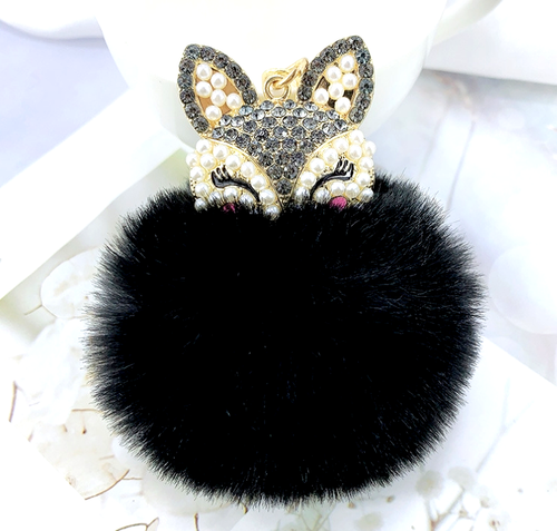 Entzückendes Kätzchen KATZE rot PUFF Strass TASCHE CHARM Ansteck SCHLÜSSELRING Schlüsselanhänger - Bild 10 von 11