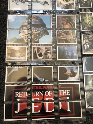Vintage 1983 Star Wars Return Of The Jedi Topps Album Complete Sticker Set 180