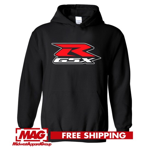 SUZUKI GSX-R SUDADERA CON CAPUCHA NEGRA Sport Bike Hayabusa Moto GSXR Sudadera - Imagen 1 de 3
