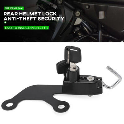 Rear Footrests Bracket Helmet Lock For KAWASAKI NINJA 650