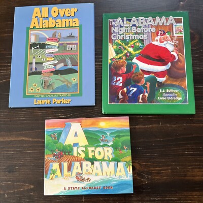 Lot of 3 Alabama Themed Children s Hardcover Books, Great For Classroom Library