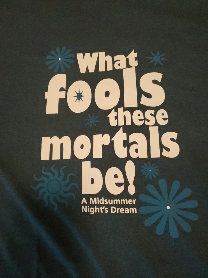 Shakespeare's Globe What Fools These Mortals Are T-shirt 100% cotton men's XL - Image 3 of 4