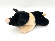 Aurora Miyoni Hampshire Pig Plush 9  Realistic Farm Animal Toy