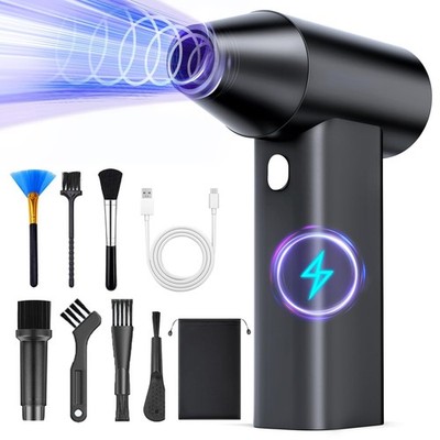 Compressed Air Duster- Mini Blower 3-SpeedAdjustable High-Speed Aluminum Allo...